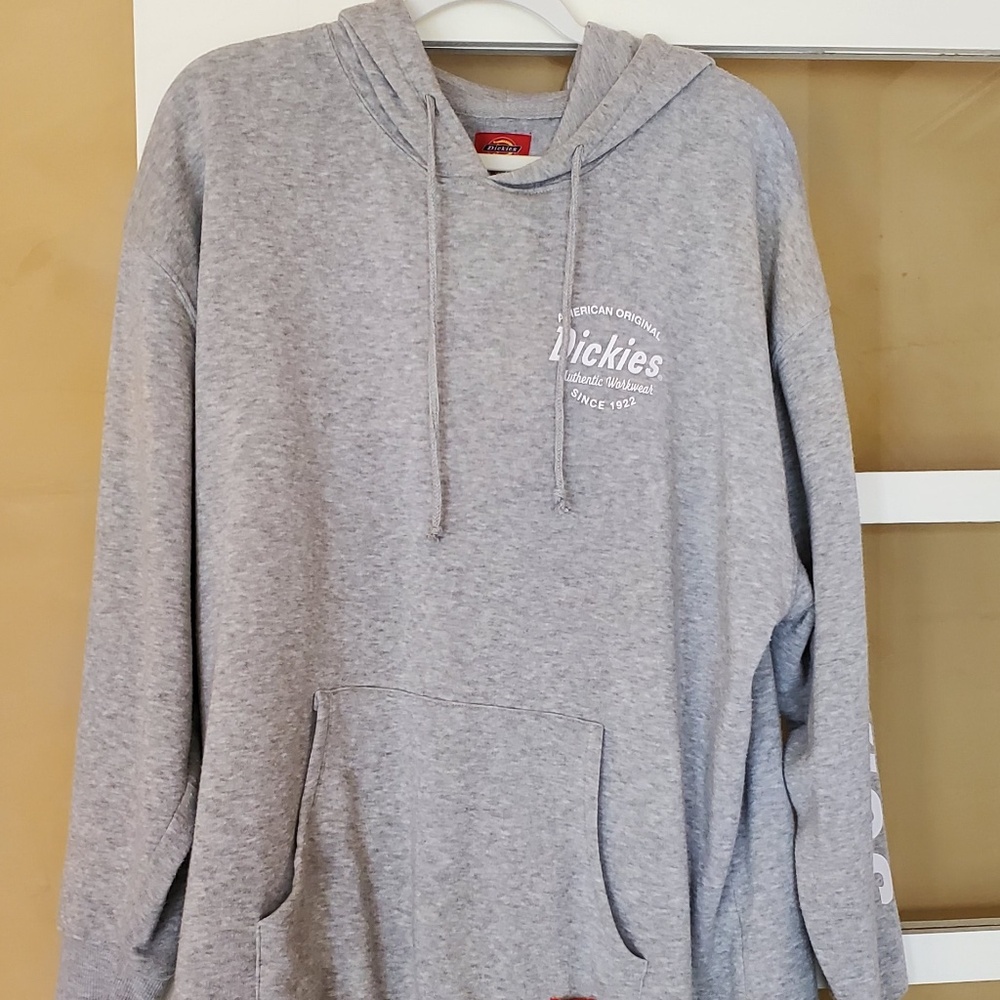 Dickies Logo Gray Hooded Sweatshirt  XL